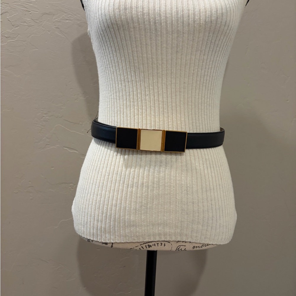 Doncaster Black Belt with Gold Accent